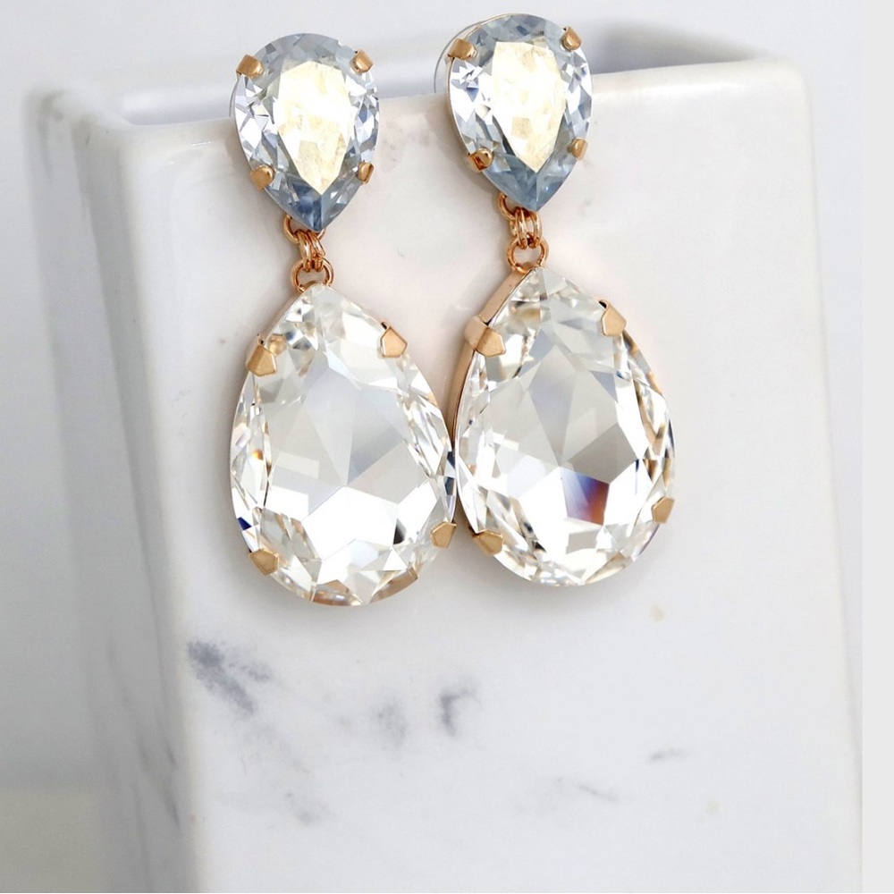 Dusty Blue Statement Long Earrings, Blue Dusty Chandelier, Drop Earrings.
